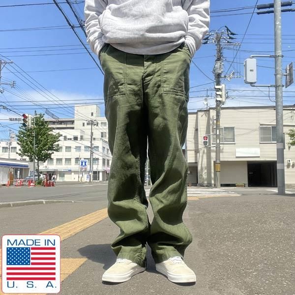 60s USA製 実物 米軍 ベイカーパンツ Mサイズ コットン サテン