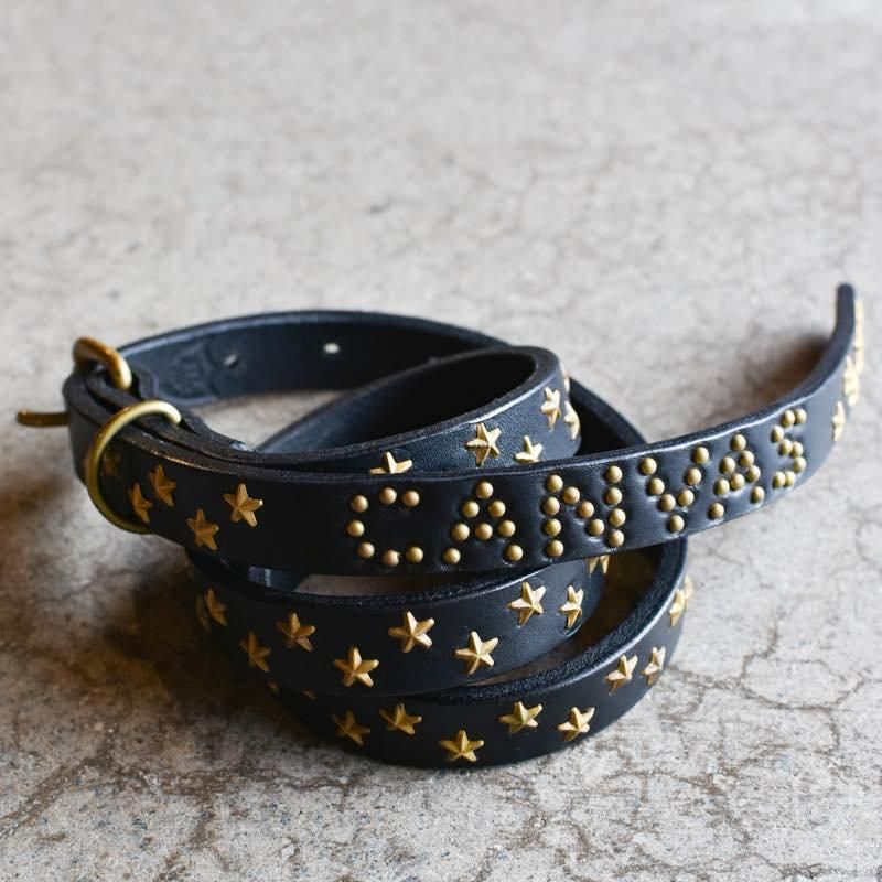HTC x CANVAS - Narrow supper small stars Studded Belt(Brass