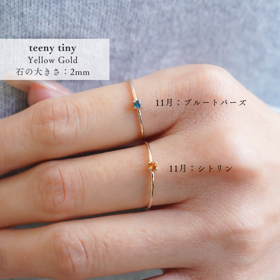 VANLOON]K10/K18/【teeny tiny】リング[2mm]