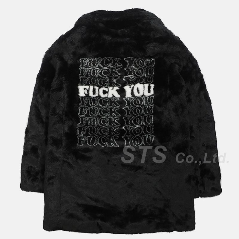 Supreme/HYSTERIC GLAMOUR Fuck You Faux Fur Coat - ParkSIDER