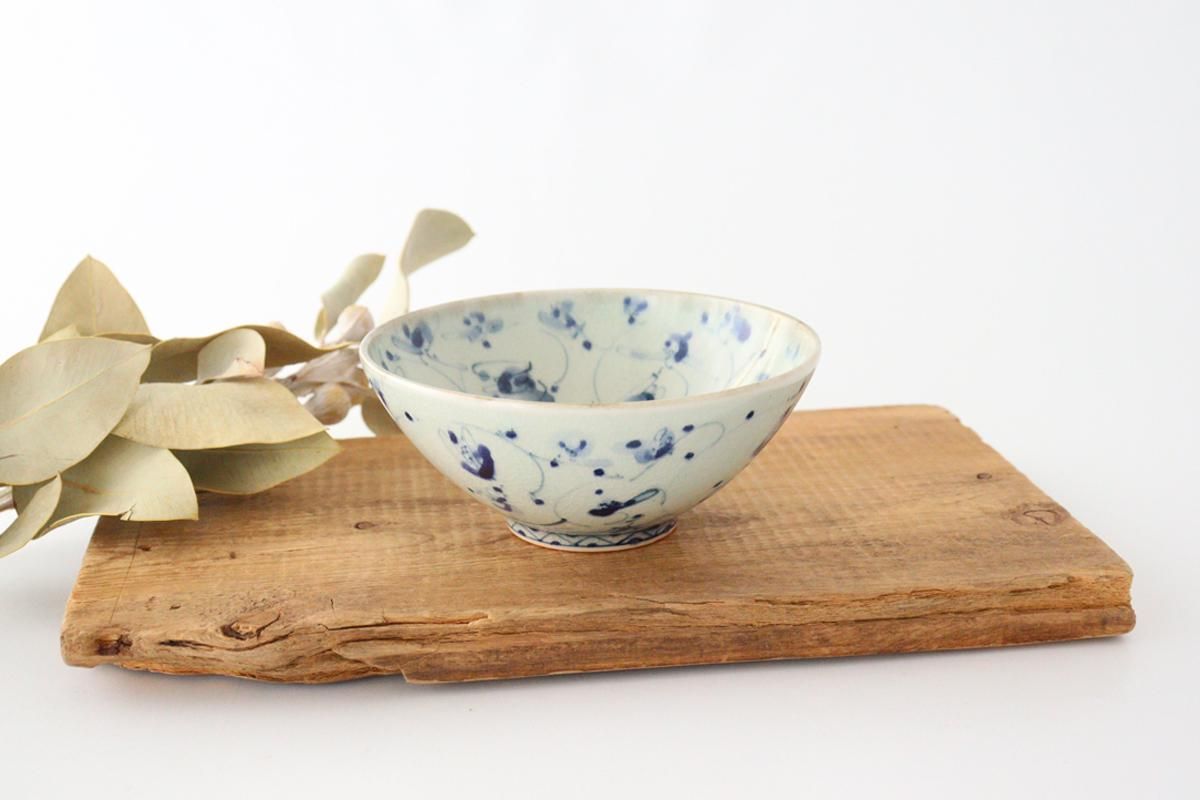4.5寸鉢｜花唐草紋｜陶器｜石井桃子｜和食器通販｜うちる｜和食器の皿