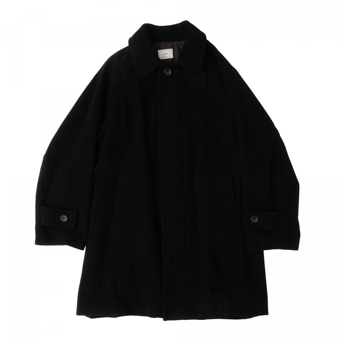 EVCON《エビコン》Wool Stain Collar Half Coat (BLACK) - Cloud9
