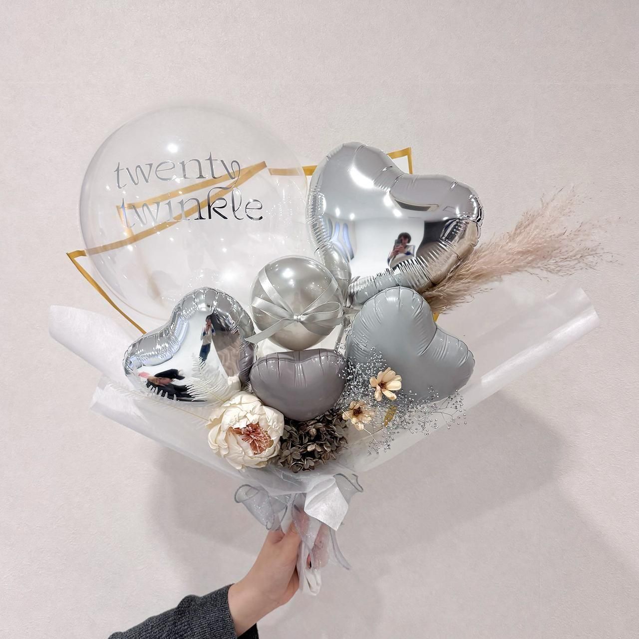 Coming of Age Balloon Bouquet -Silver- (花束バルーン)(カラー変更