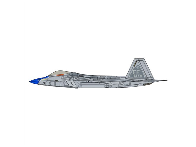 ハセガワ 1/48 F22 ラプター ヴァージニア州空軍 塗装済み完成品 F-22