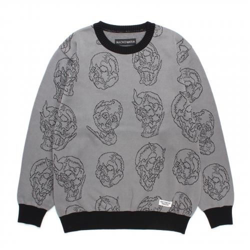 WACKO MARIA ワコマリア 56 TATTOO STUDIO / JACQUARD KNIT SWEATER