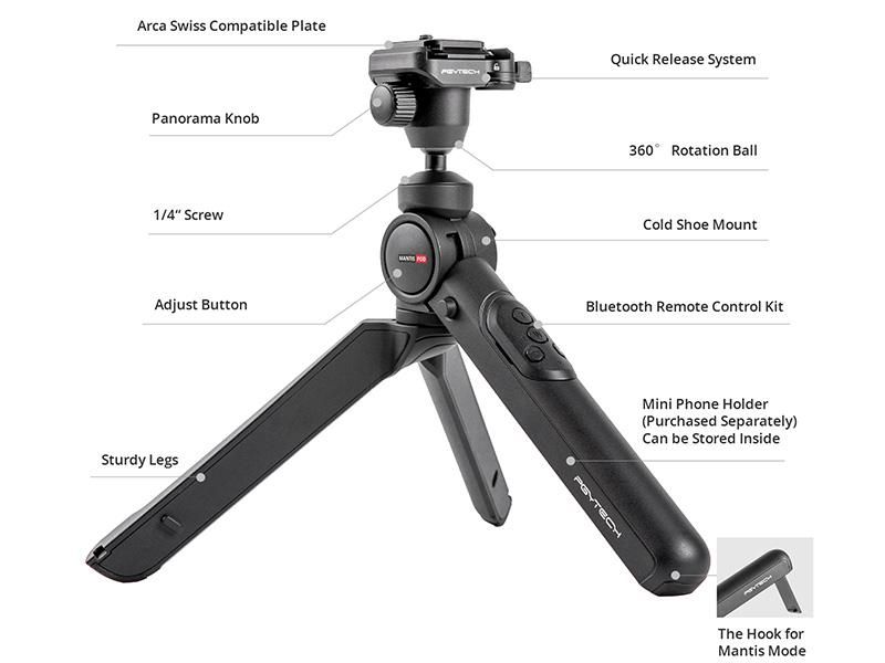 PGYTECH MANTISPOD 2.0 リモコンセット （クラシック ブラック）多機能