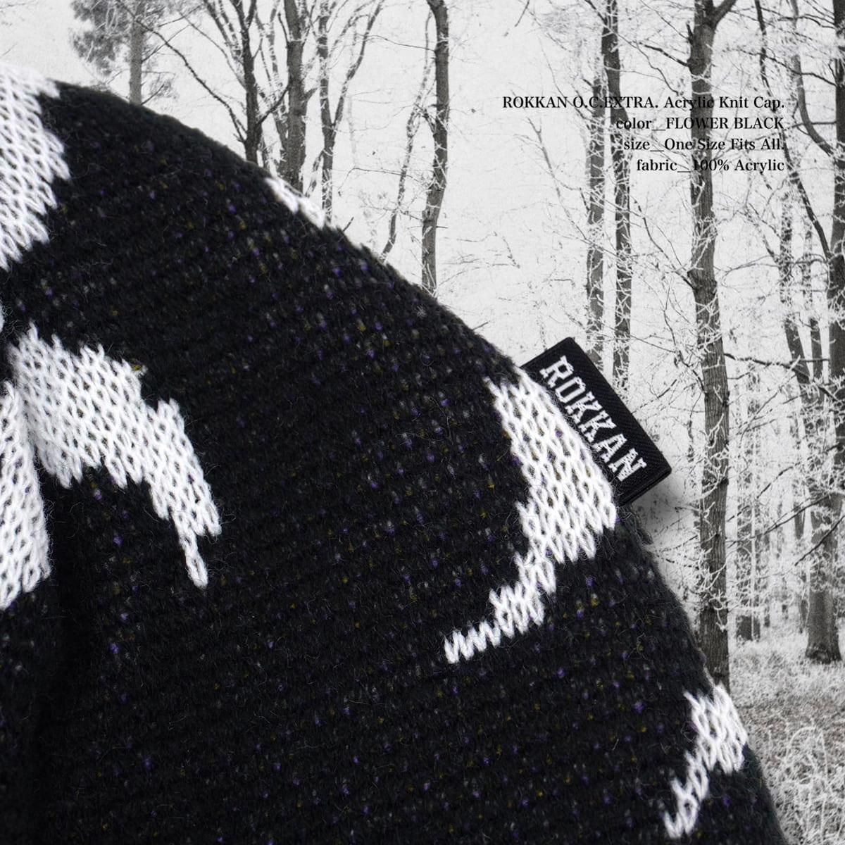 ROKKAN O.C.EXTRA_Acrylic Knit Cap.(FLOWER)