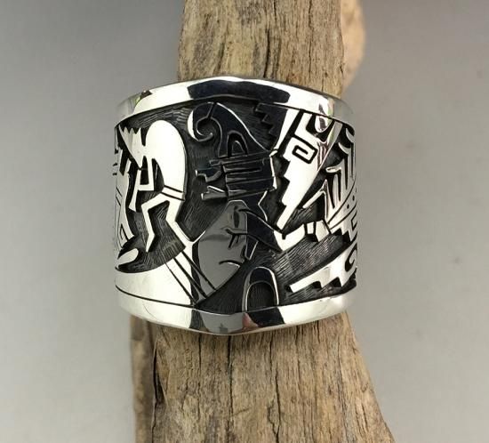 Hopi Berra Tawahongva Overlay Ring - 練馬のインディアンジュエリー