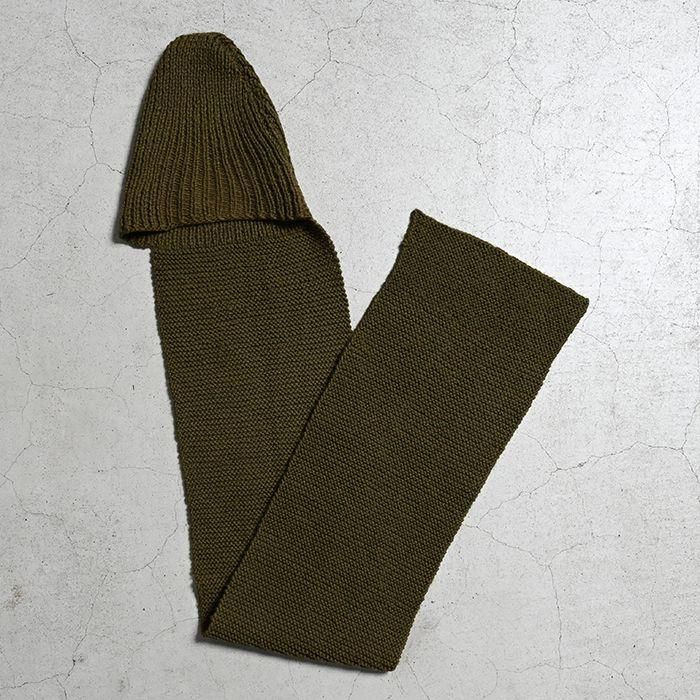 WW2 AMERICAN RED CROSS KNIT MUFFLER WITH HOODY（DEADSTOCK） - 古着