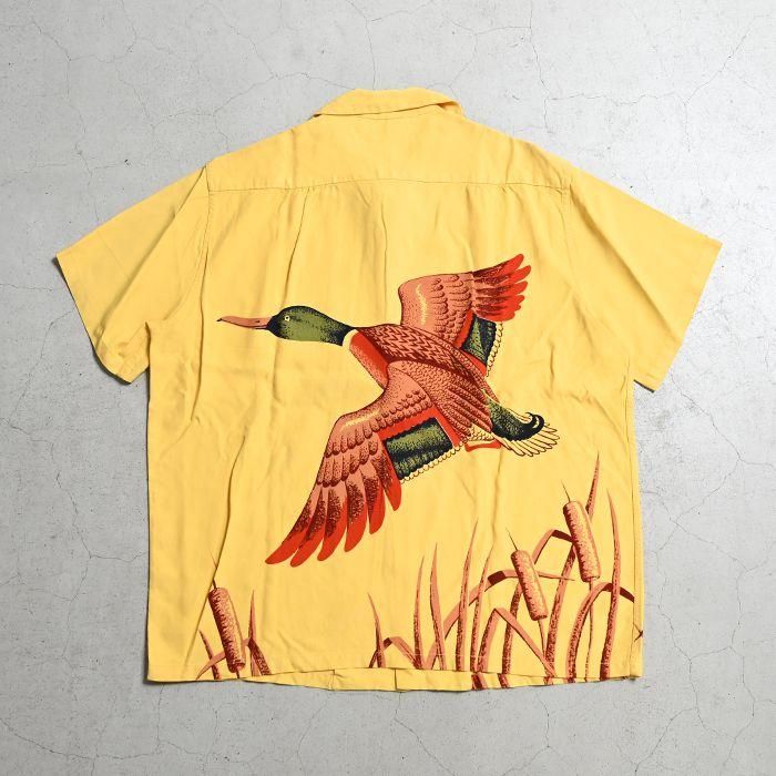 CATALINA BACK PANEL PRINT S/S HAWAIIAN SHIRT（LARGE） - 古着屋