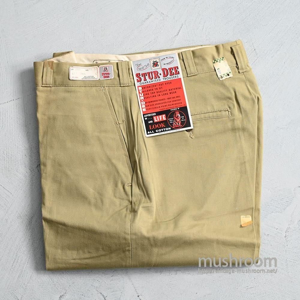 STUR-DEE CHINO WORK TROUSERS（Around 1950'S/DEADSTOCK/W33L32