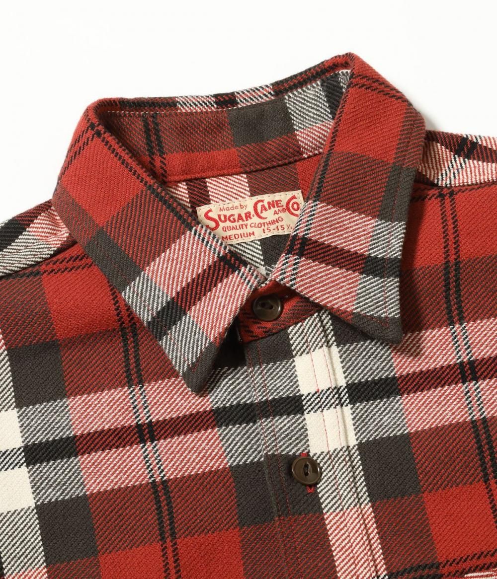 SUGAR CANE(シュガーケーン) ツイルチェックワークシャツ TWILL CHECK
