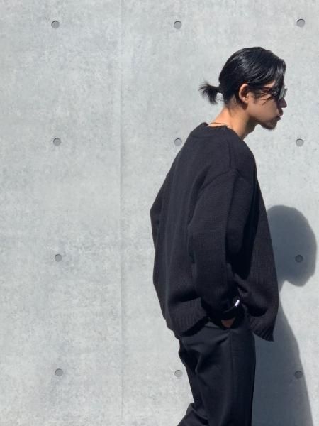 WAX (ワックス) Wool mix cardigan (ウールミックスカーディガン) BLACK