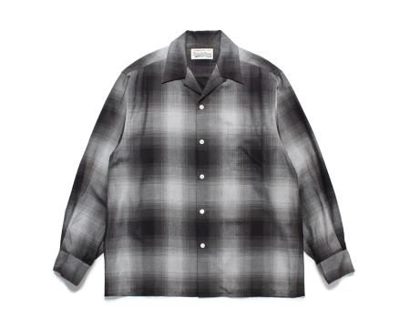 WACKO MARIA (ワコマリア) OMBRE CHECK OPEN COLLAR SHIRT L/S