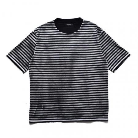MINEDENIM(マインデニム) Seepage Border Crewneck T-SH(シルケット