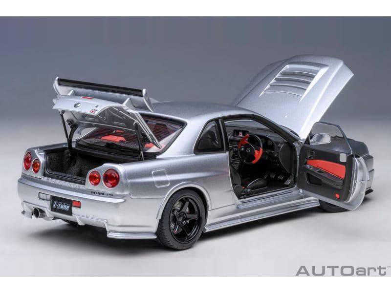 オートアート】 1/18 ニスモ R34 GT-R Z-tune （Z-tune シルバー） [77461]