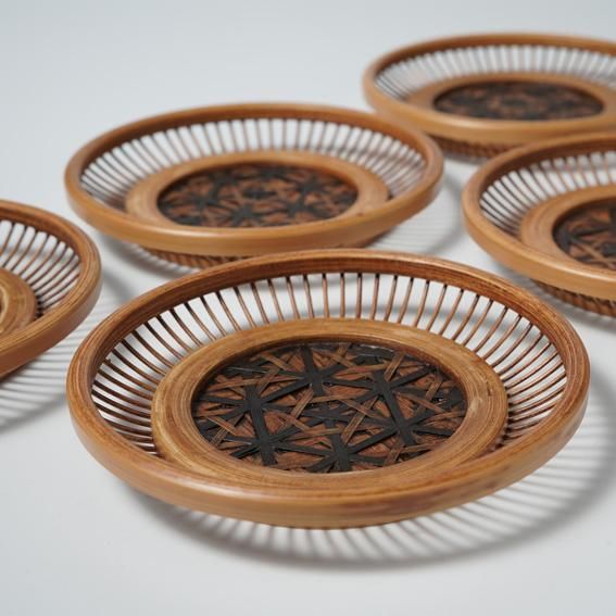 茶托 細（本漆）（五枚組） - 駿河竹千筋細工 【公式】 駿河竹千筋細工