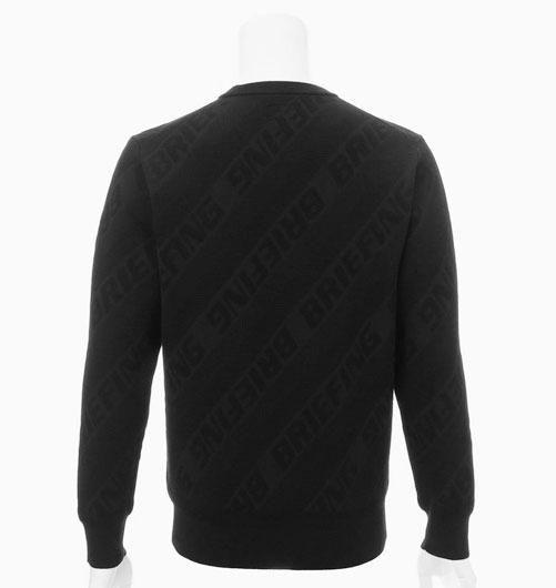 BRIEFING バイアスロゴ クルーネックニット SH MENS BIAS LOGO CREW