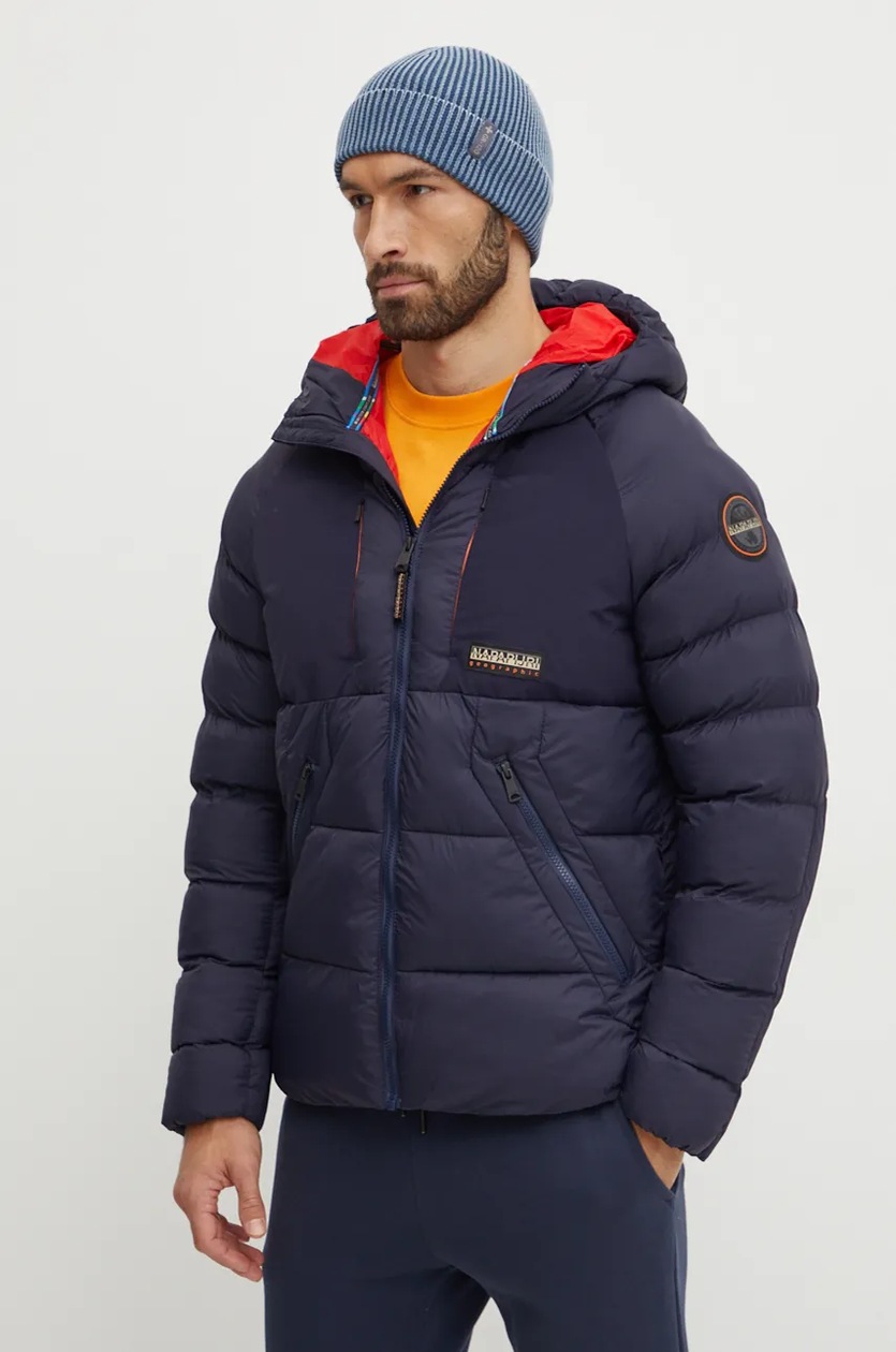 Napapijri jacket 20-22 Parka men's navy blue color NP0A4I1Y1761 at
