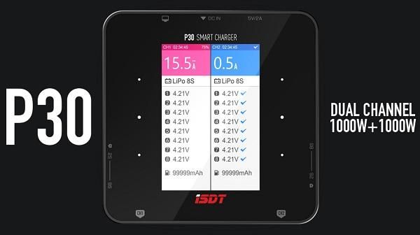 ISDT P30 高性能デュアル スマート DC充電器 1000W×2 - Goohobby