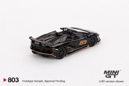 MINI GT 1/64 Lamborghini Aventador SVJ 63 Roadster Nero Aldebaran