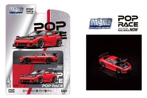 Pop Race x Enigma 1/64 MAZDA RX-7 (FD3S) RE-AMEMIYA WIDEBODY (Red