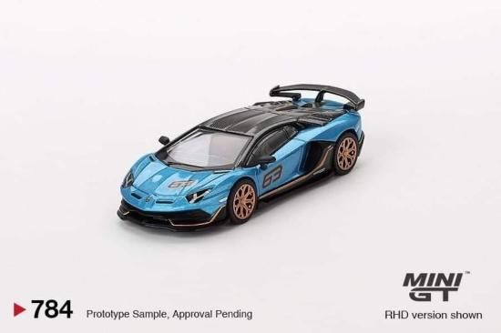 ミニカー MINI GT Lamborghini Aventador SVJ Road 1/64スケール MINI