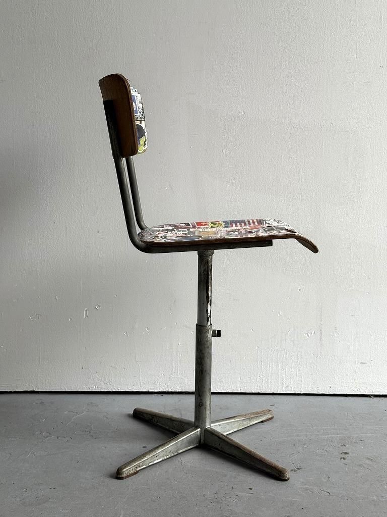 1940-50's ヴィンテージ ステッカー カスタム スクールチェア