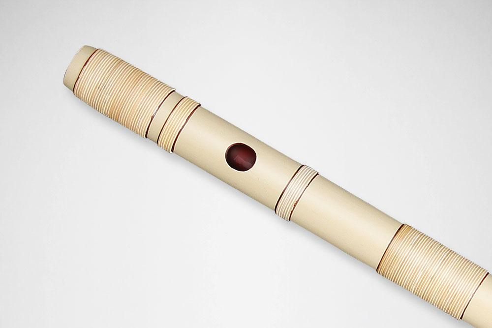 獅子田 竹峰 本漆塗 本重 漆白 - 獅子田流 篠笛「大塚竹管楽器」