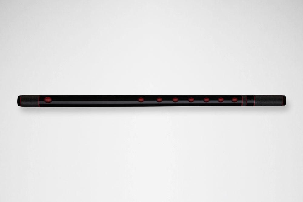 獅子田 竹渓 塗 両巻 黒（黒糸巻） - 獅子田流 篠笛「大塚竹管楽器」