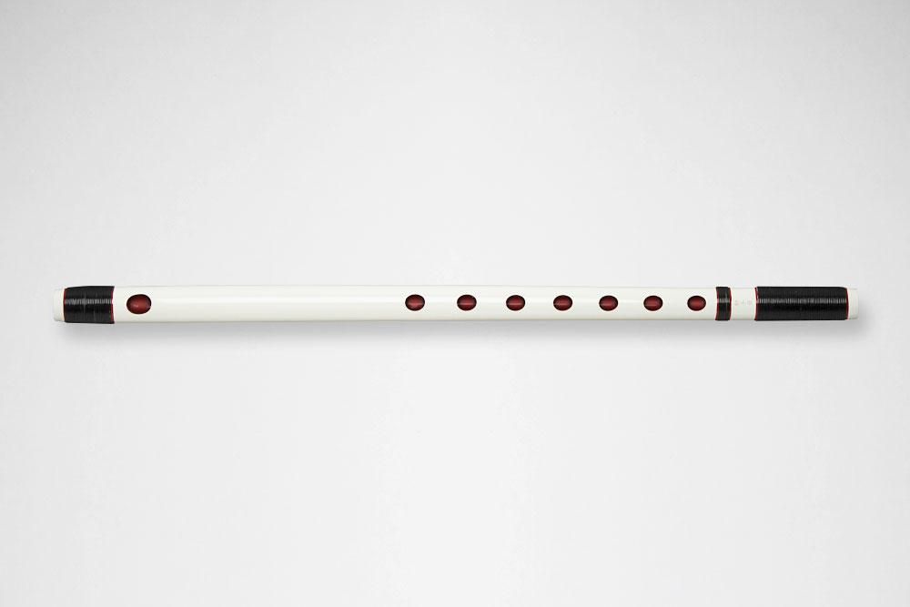 獅子田 竹渓 塗 両巻 白（黒ビ巻） - 獅子田流 篠笛「大塚竹管楽器」