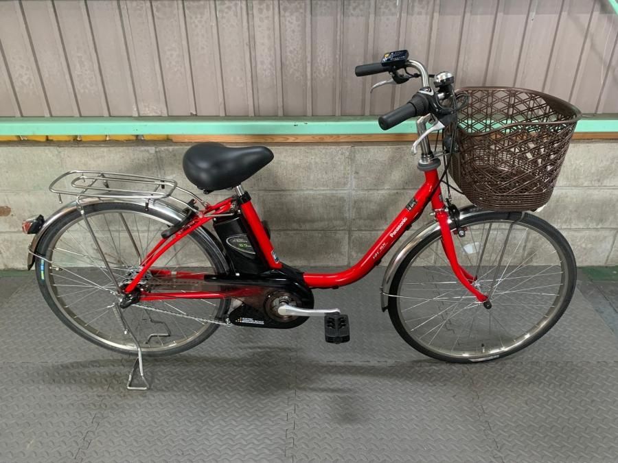 電動自転車 パナソニック ビビSX 24インチ 赤 8.9ah 2010年頃 後タイヤ