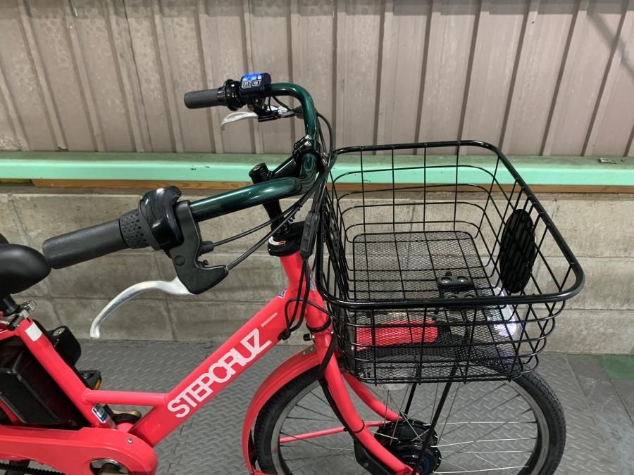 電動自転車 ブリヂストン STEPCRUZ 26インチ ピンク 2017年頃 前後