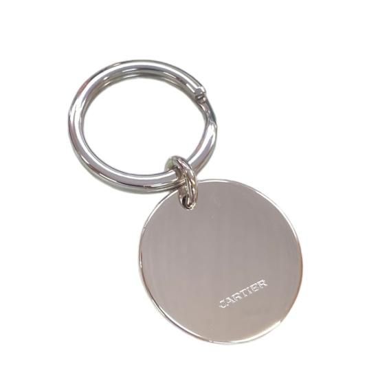 カルティエ SS キーホルダー キーリング バッグチャーム ラウンド 箱