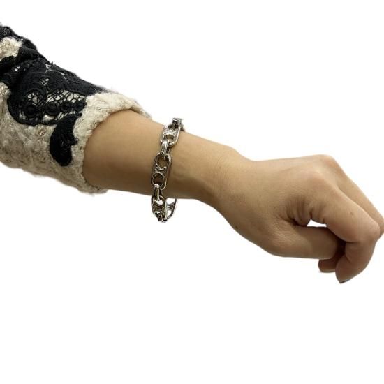 CELINE】セリーヌ ヴィンテージ SS マカダム ブレスレット シルバー