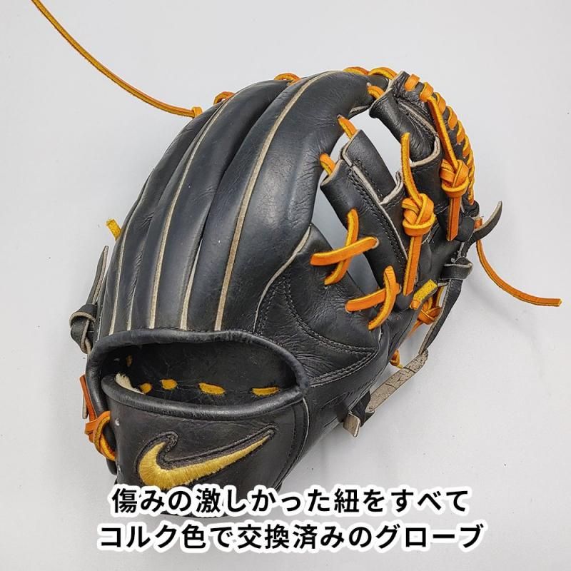 全紐交換済み (高校野球対応)】 ナイキ 硬式グローブ / 内野手用