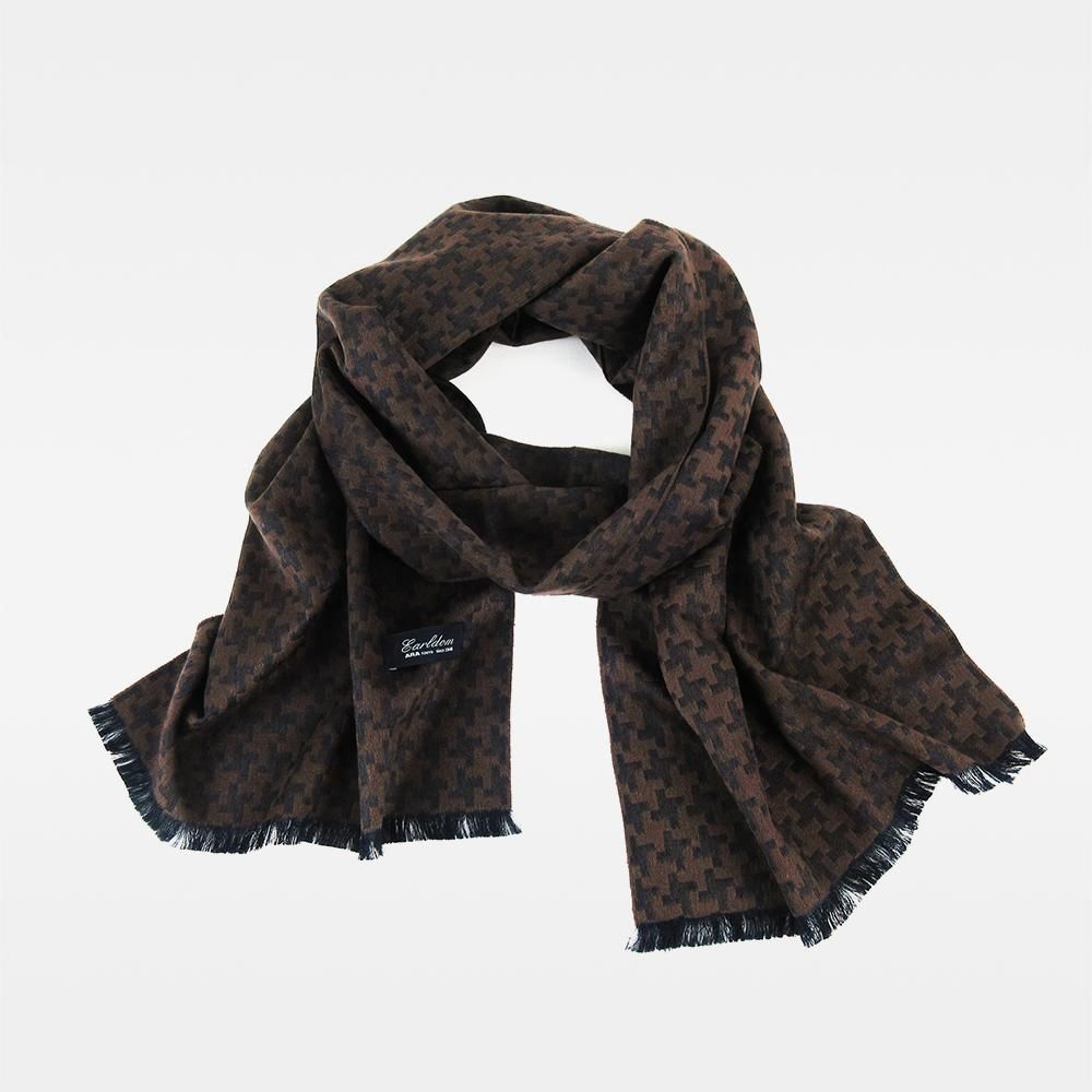Earldom シルクスフレ マフラー | ビッグハウンドトゥース - ネック