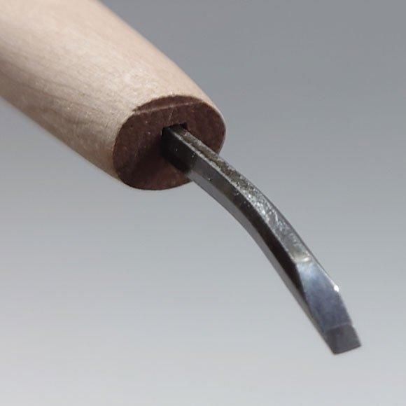 盆栽道具 ハイス鋼 彫刻刀 平刀スクイ 刃渡り 2mm - 盆栽、園芸道具の兼進