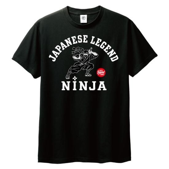JAPANESE LEGEND 忍者 NINJA コットンTシャツ ブラック