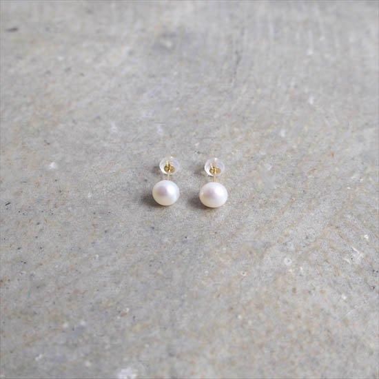 ピアス【Bride】/K18YG*淡水パール7mmピアス - Accessory Shop Ouca