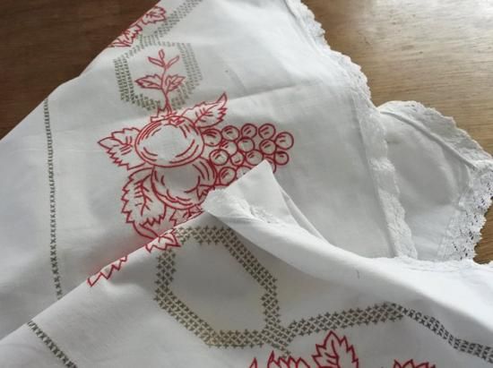 ハンガリー手刺繍テーブルクロス | ヴィンテージ - アンダイド プラス