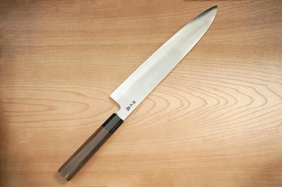 銀三鋼 割り込み黒壇柄 仕様 和牛刀270mm | KOHNOオンラインショップ