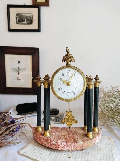 1900年大理石置時計 - Belle France Antiques -ベル フランス アンティーク