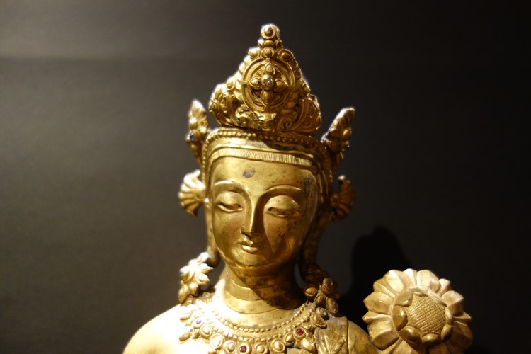 観音菩薩（観世音菩薩） 鍍金・彫金仕上 28cm｜大阪の仏像通販・販売