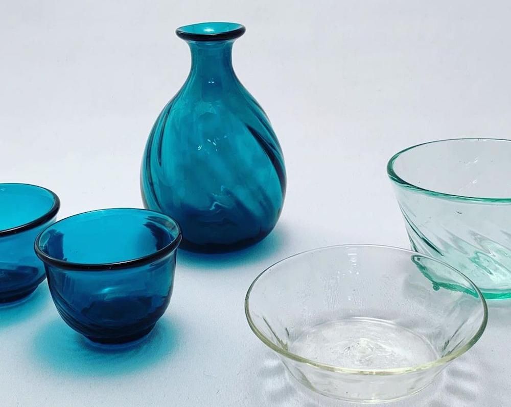 倉敷ガラス 小谷眞三小皿12cm 2枚 倉敷ガラス 小谷眞三小皿12cm 2枚