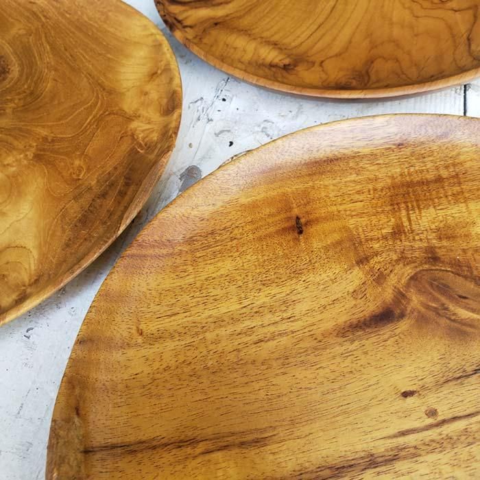 インドネシア・チーク・WOOD・木製プレート・丸皿 | 旅するレトロ雑貨