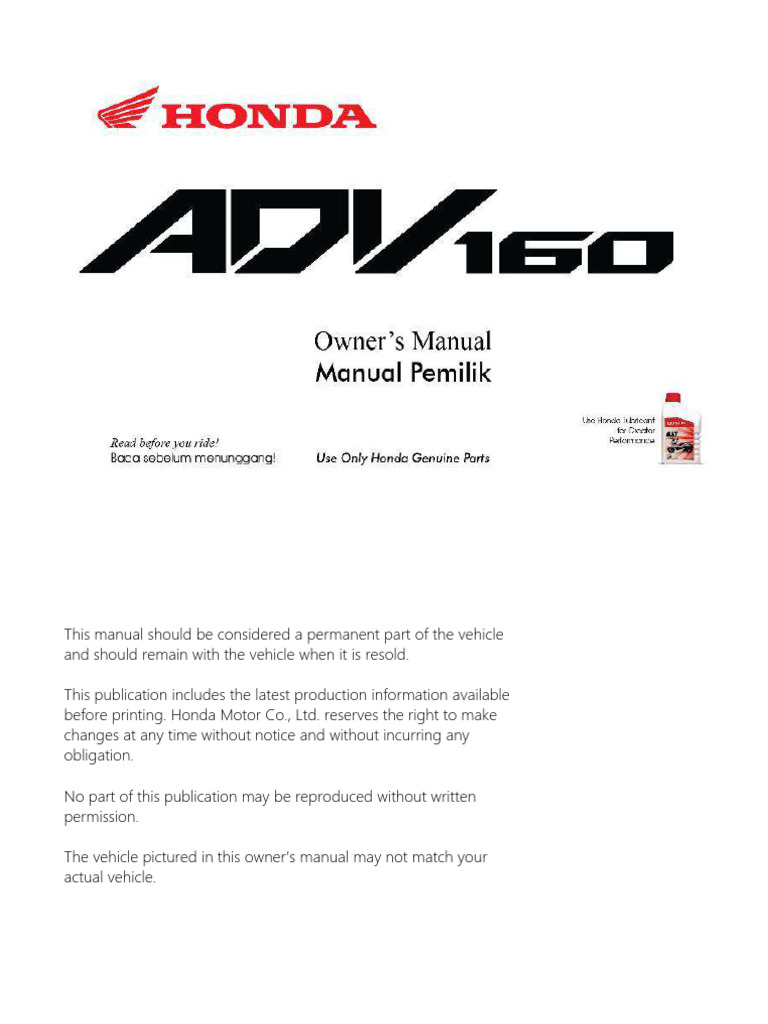 Honda ADV160 サービスマニュアル 【公式通販】
