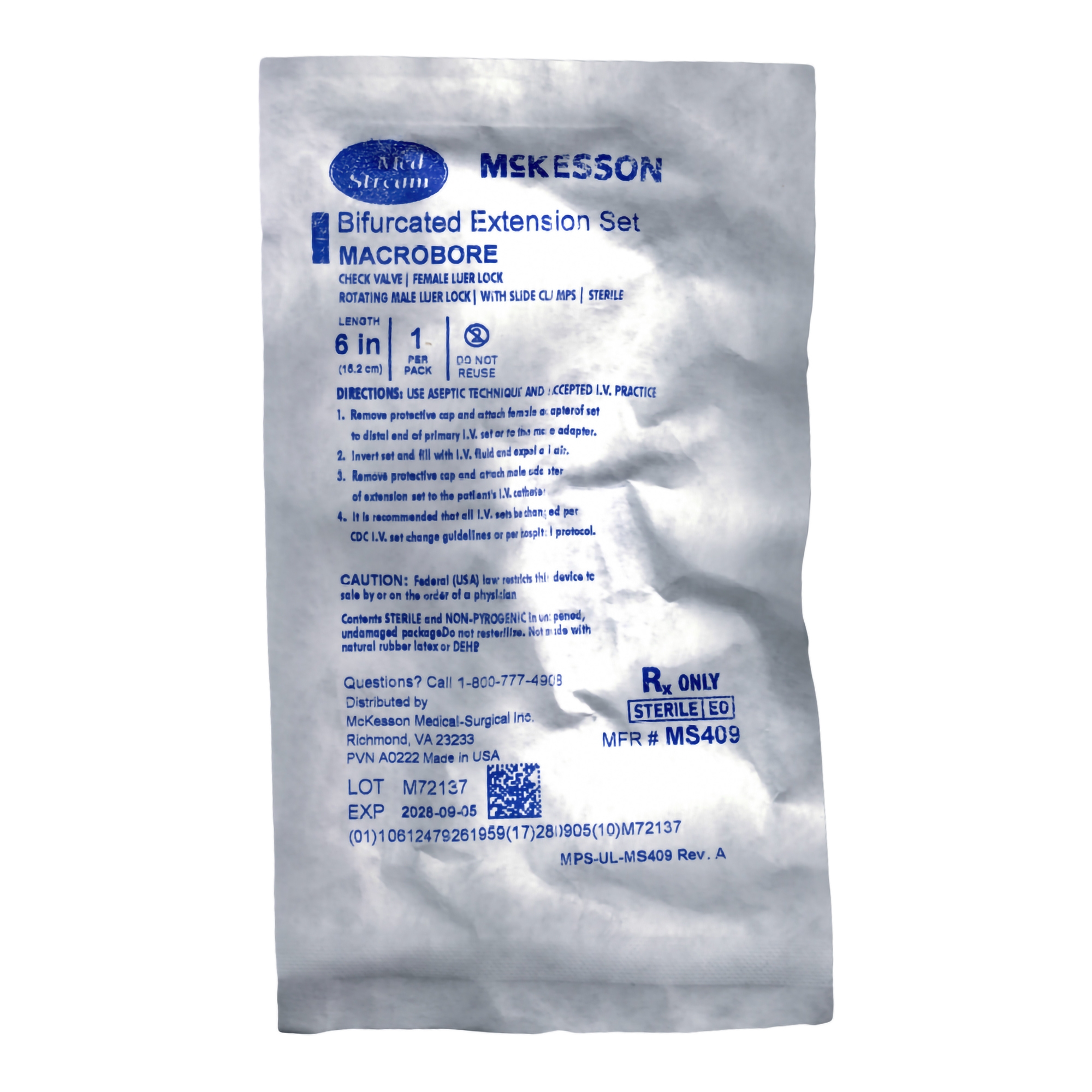 IV Extension Set McKesson Macro Bore 6 Inch - McKesson