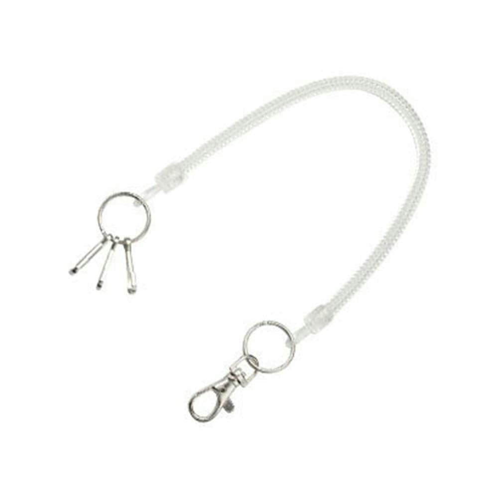スパイラルキーチェーン 26cm～120cm 透明 NF-422 | 文房具・事務用品