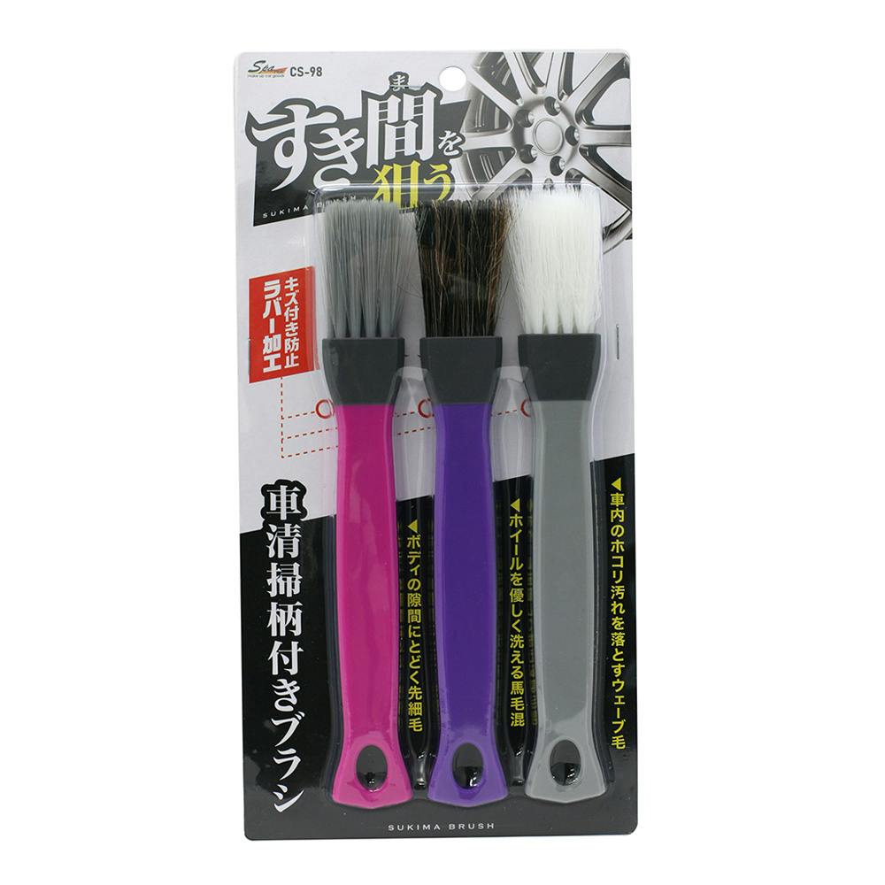 Spa Plus 隙間スッキリブラシ CS-98 3本入 | 洗車用品・洗車グッズ
